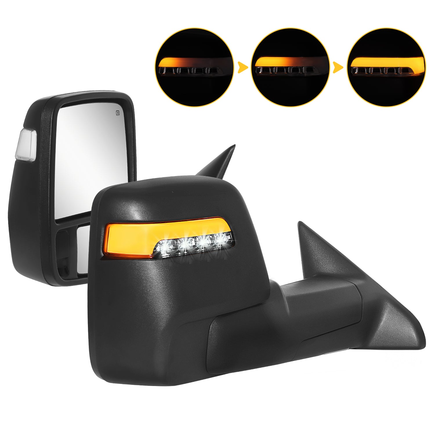 Sanooer Tow Mirrors for 2009-2018 Dodge Ram 1500 2500 3500 & 2019-2024 Ram 1500 Classic