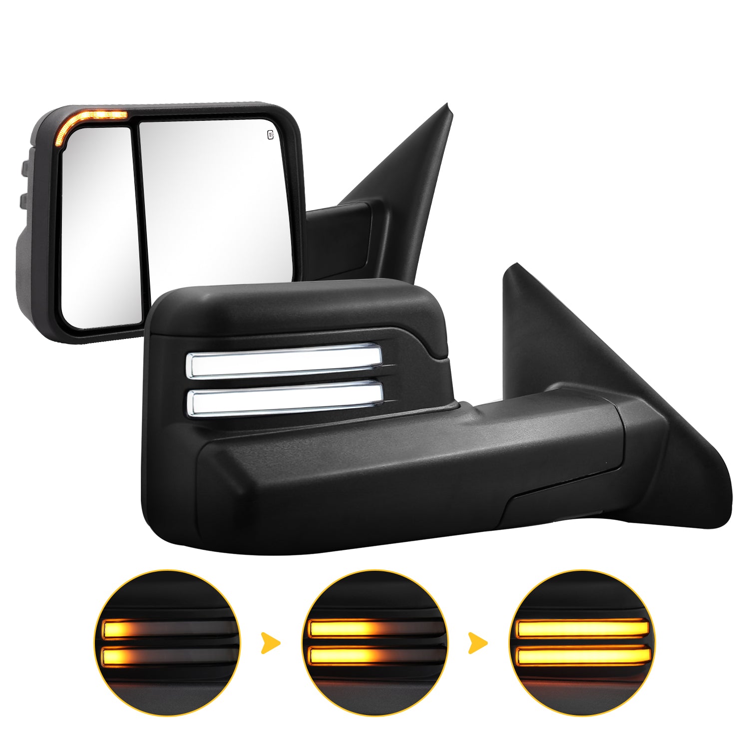 Switchback Towing Mirrors for 2002-2008 Dodge Ram 1500 2003-2009 Dodge Ram 2500 3500