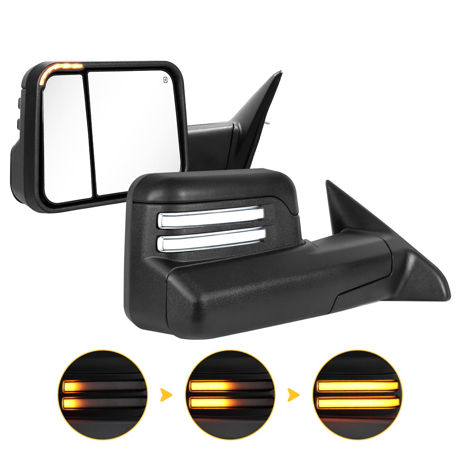 Sanooer Towing Mirrors for 2009-2018 Ram 1500 2010-2018 Ram 2500 3500 Multifunction Pair Set