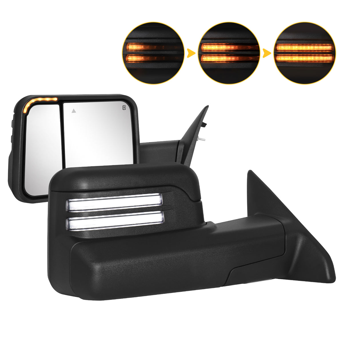 Sanooer Switchback Tow Mirrors for 2019-2022 Dodge Ram 2500 3500 - Explore Multiple Configurations
