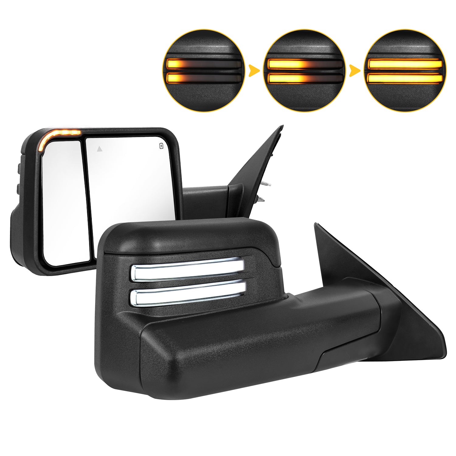 Sanooer Tow Mirrors for 2002-2024 Dodge Ram 1500 2500 3500 - Explore Multiple Configurations