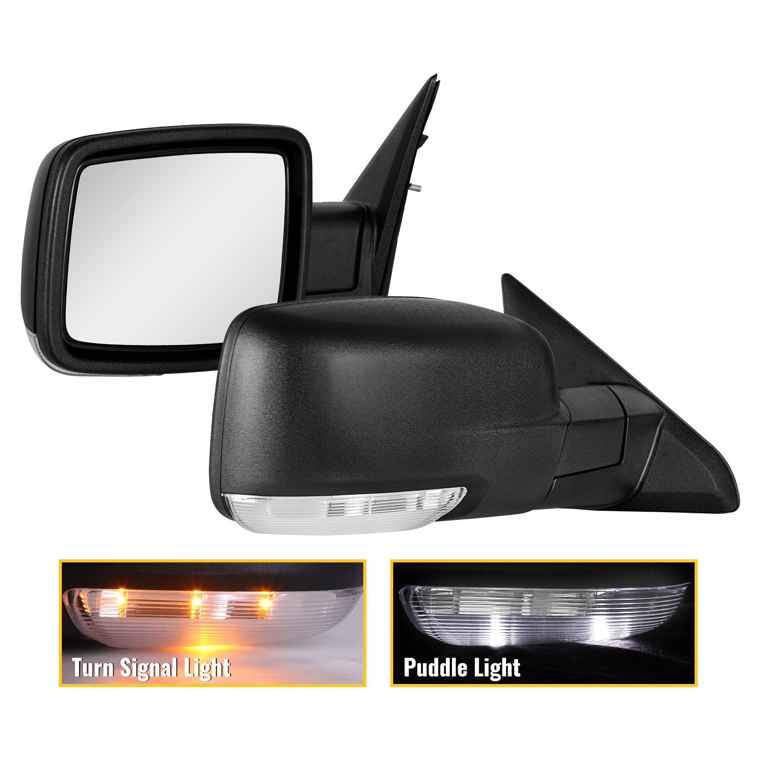 Sanooer Side Mirrors for 2009-2018 Dodge Ram 1500 2010-2018 Ram 2500 3500 2019-2024 1500 Classic Tow Mirrors