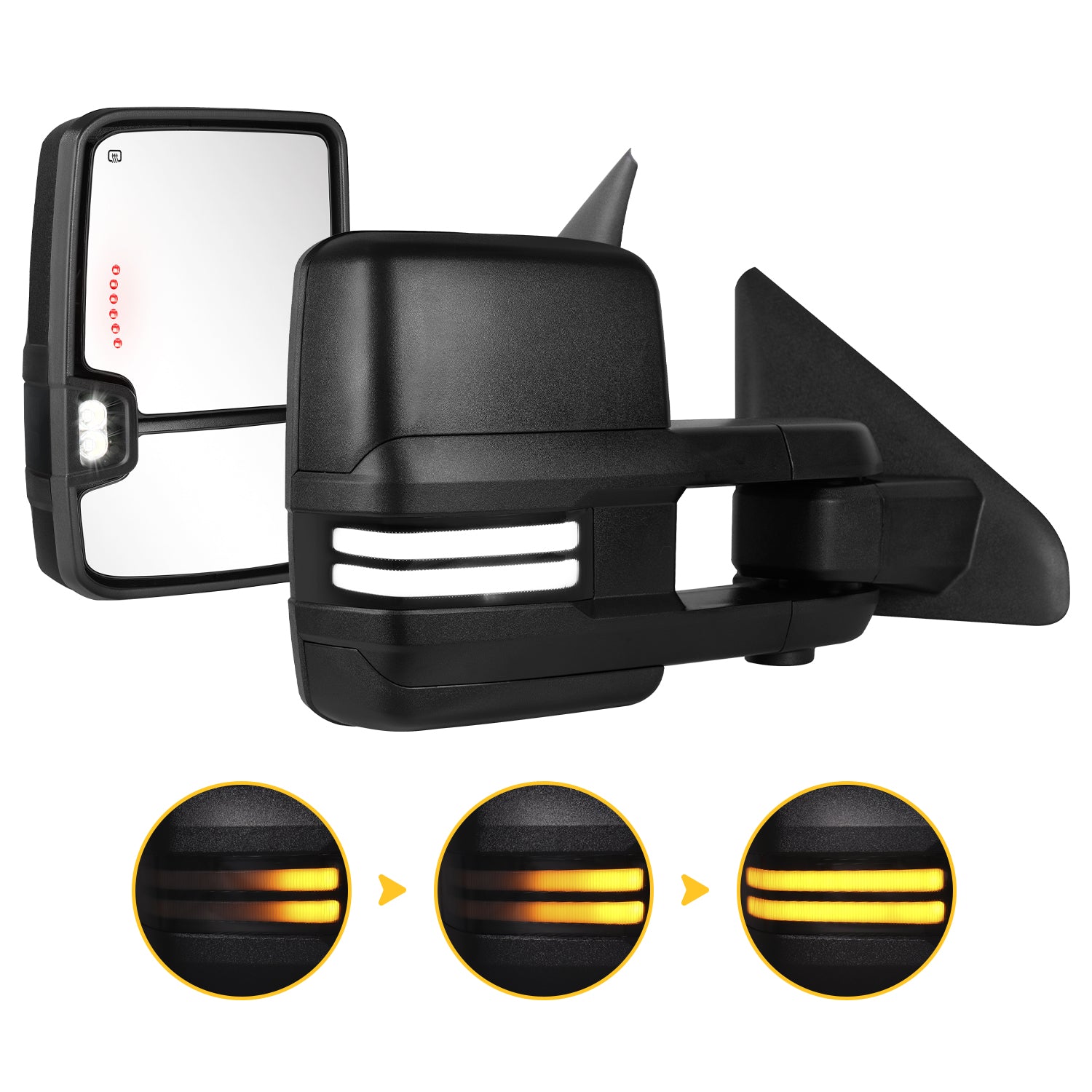 Sanooer 2002-2008 Dodge Ram 1500 Towing Mirrors Multifunctional Pair for Enhanced Visibility