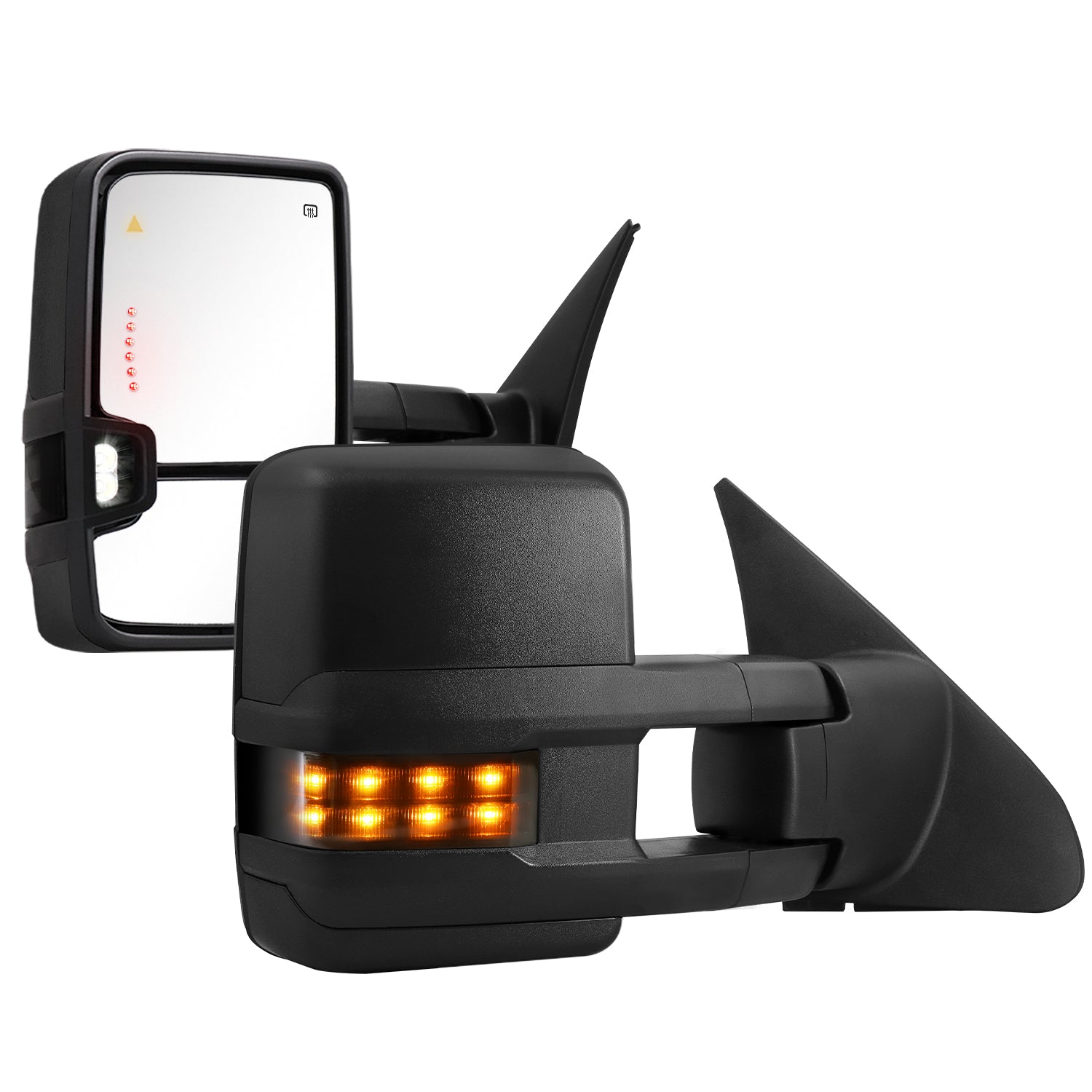 Towing Mirrors for 2007-2021 Toyota Tundra, Multifunction Pair Set Smoke Lens