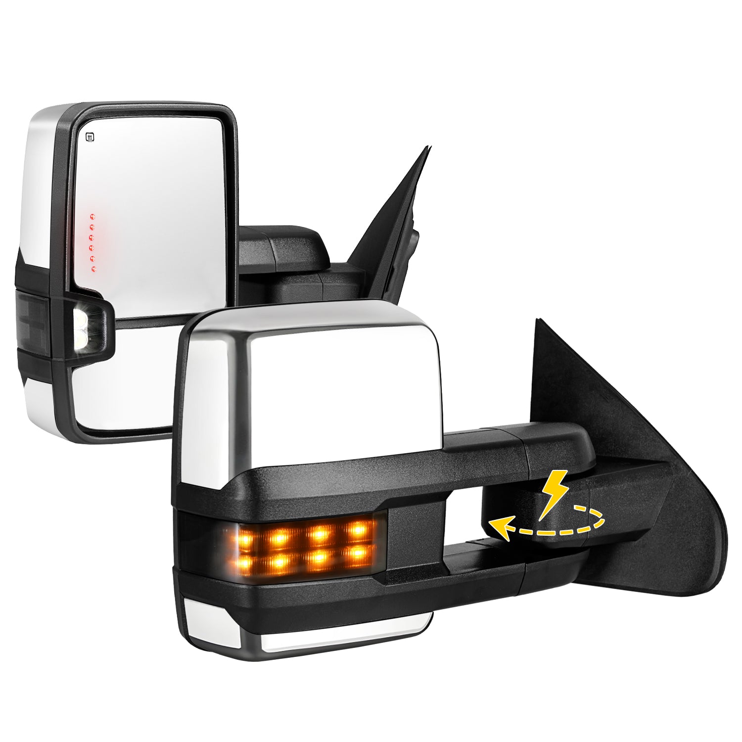 Custom Extendable Telescopic Towing Mirror for 2014 - 2019 CHEVY Silverado GMC Sierra etc.
