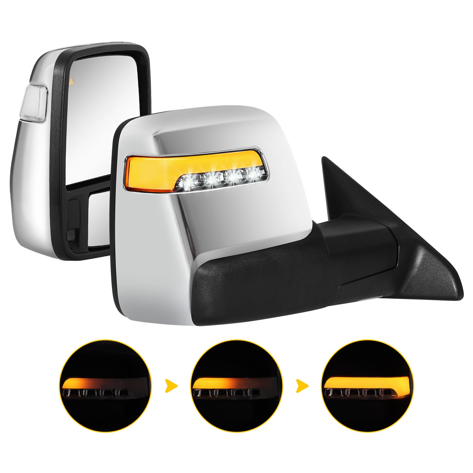 Sanooer 2019-2022 Dodge Ram 2500 3500 Towing Mirrors