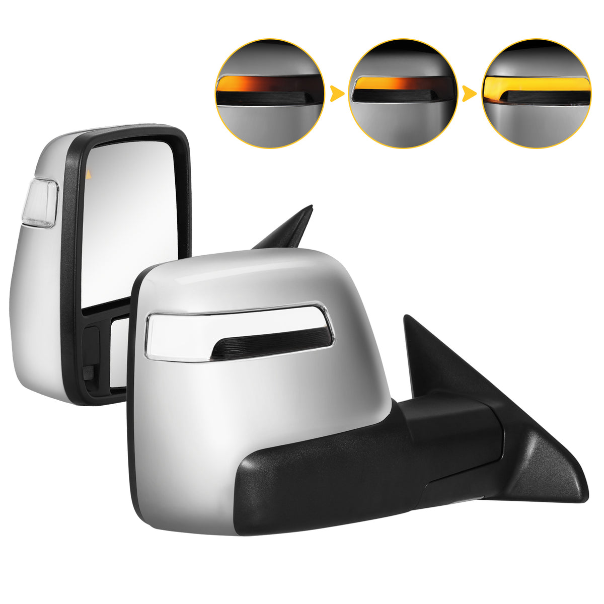 Sanooer Switchback Tow Mirrors for 2019-2022 Dodge Ram 2500 3500 - Explore Multiple Configurations