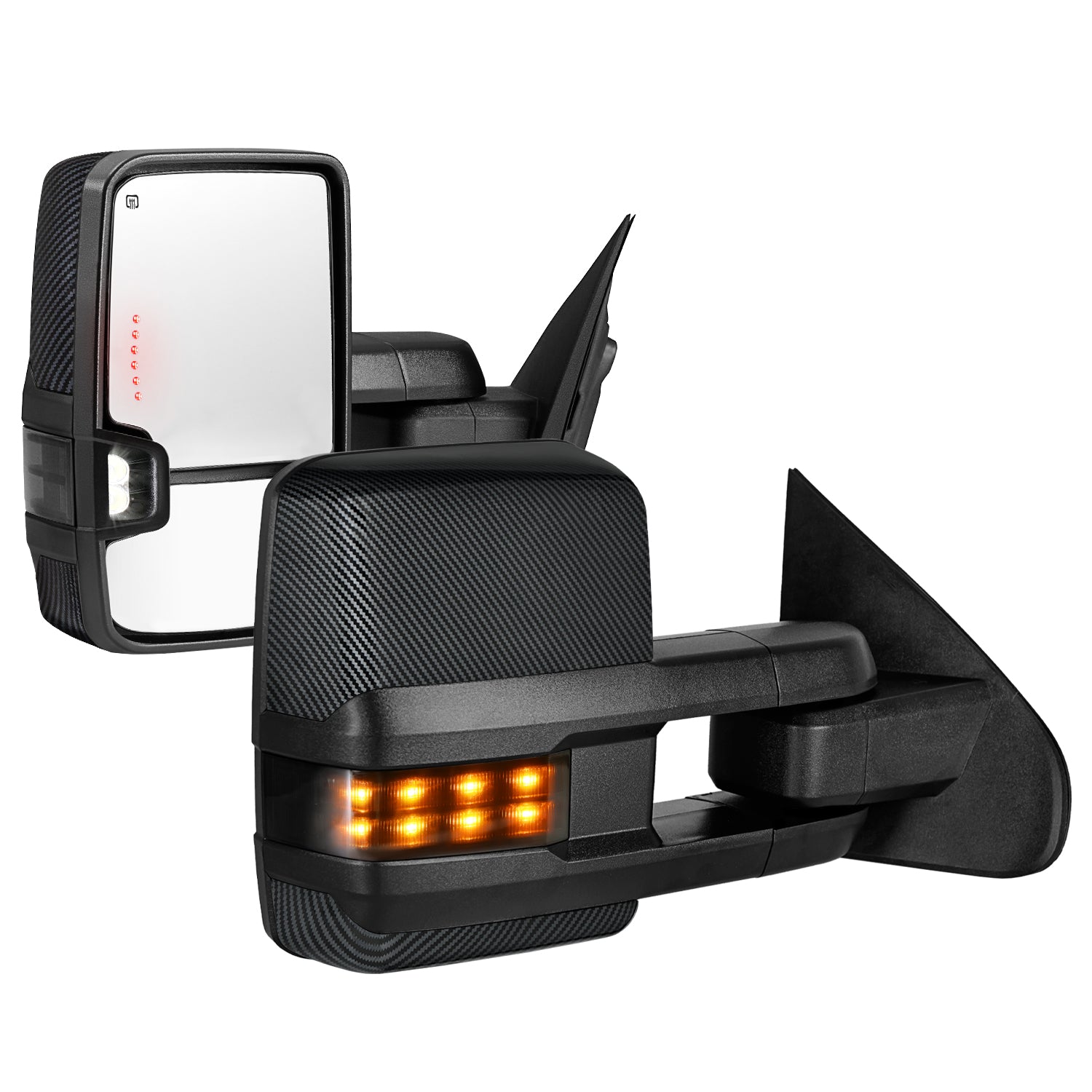 Custom Extendable Telescopic Towing Mirror for 2014 - 2019 CHEVY Silverado GMC Sierra etc.