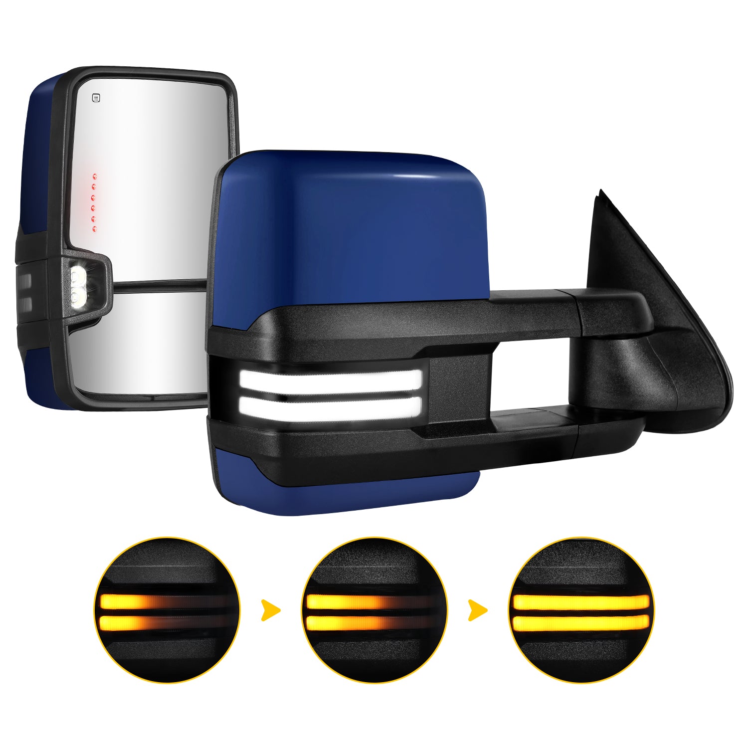 Sanooer New Color Towing Mirrors for 2003-2007 Chevy Silverado GMC Sierra Yukon Cadillac Escalade etc.