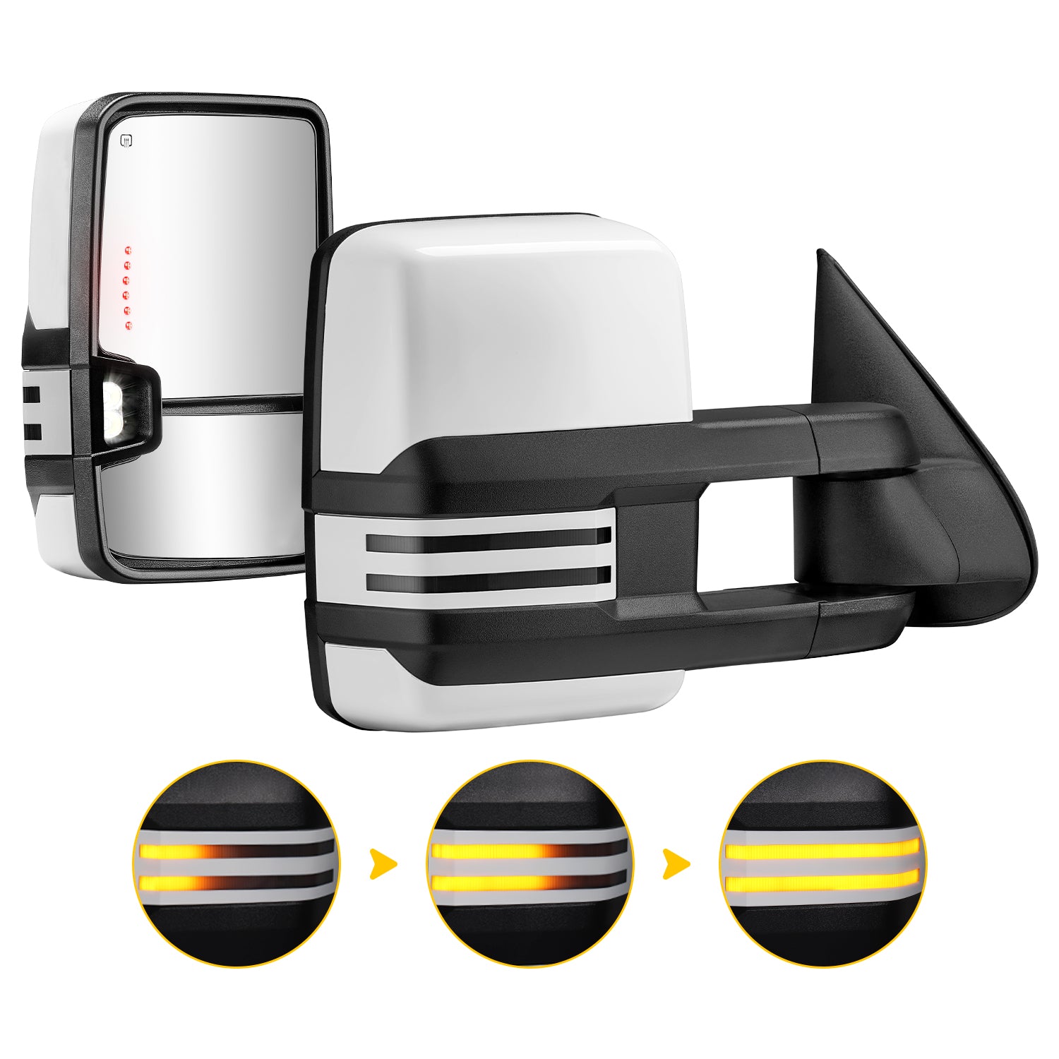 Sanooer New Color Towing Mirrors for 2003-2007 Chevy Silverado GMC Sierra Yukon Cadillac Escalade etc.