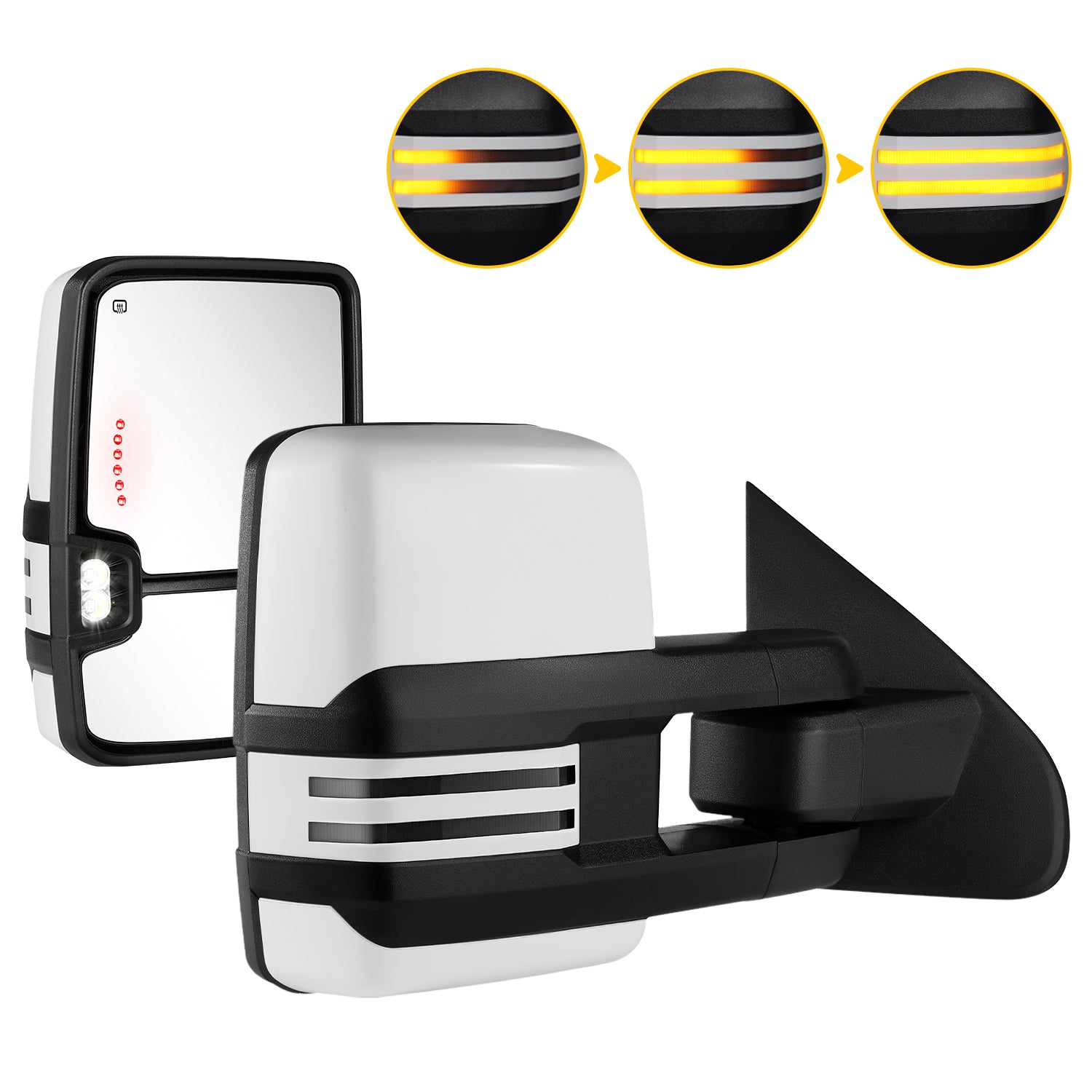 Sanooer Towing Mirrors for 2014-2019 Chevy Silverado GMC Sierra  - Painted Light