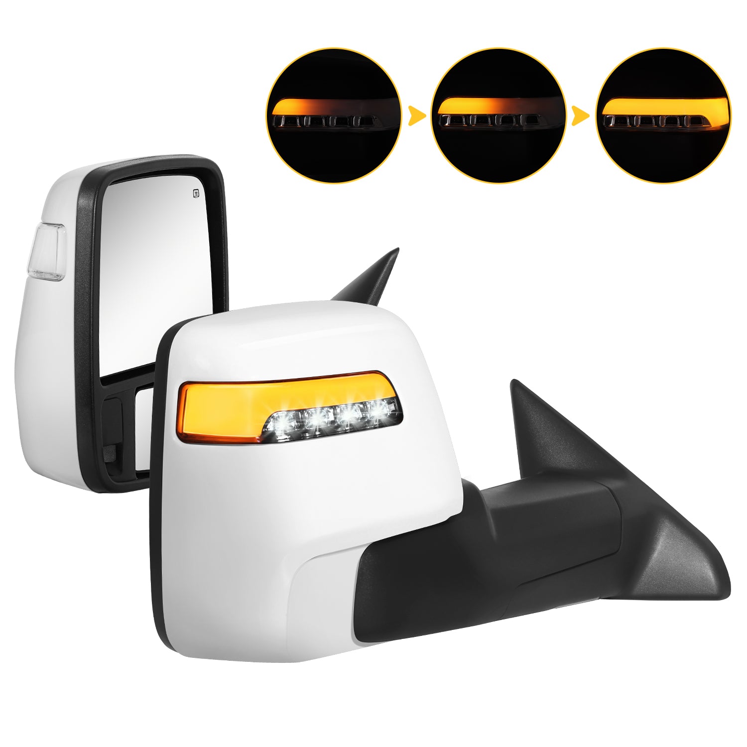 Sanooer Tow Mirrors for 2009-2018 Dodge Ram 1500 2500 3500 & 2019-2024 Ram 1500 Classic