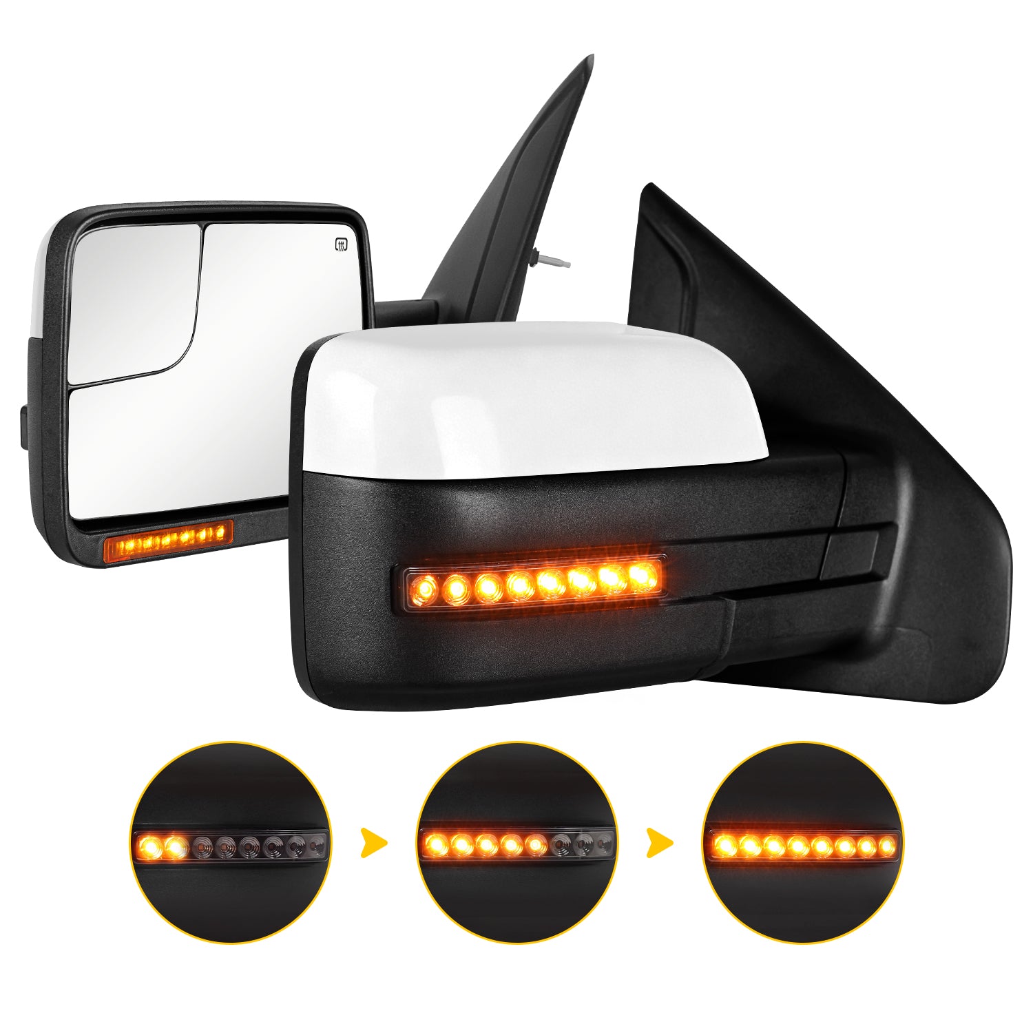 Sanooer 2004-2014 Ford F150 Pickup Truck Towing Mirror - Pair