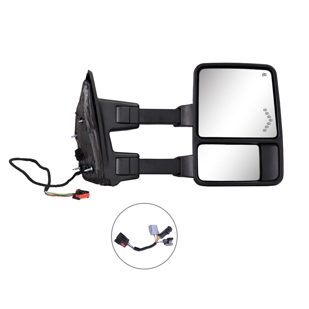 Sanooer-1999-2016-F250-F350-F450-F550-Super-Duty-Extendable-Telescopic-Towing-Mirrors-Smoke Lens-With-Arrow-Light-pins-1