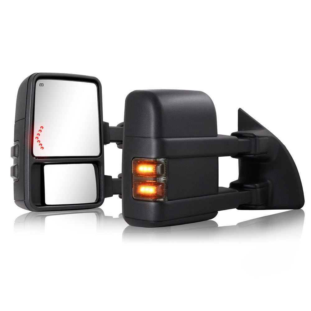 Sanooer-1999-2016-F250-F350-F450-F550-Super-Duty-Extendable-Telescopic-Towing-Mirrors-Smoke Lens-With-Arrow-Light