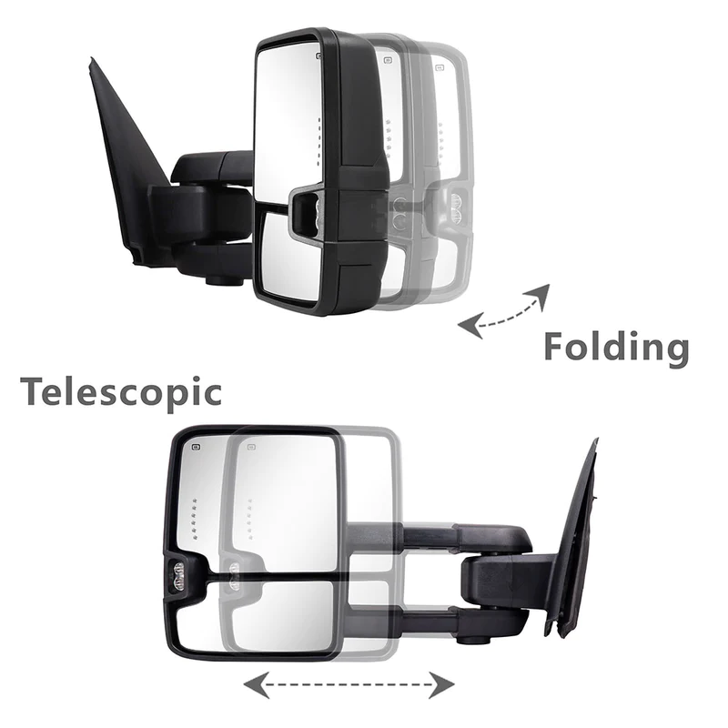 Sanooer-2002-2009-Dodge-Ram-1500-2500-3500-Basic-Towing-Mirrors-Multifunction-Pair-Set-Smoke-Lens-telescopic-folding
