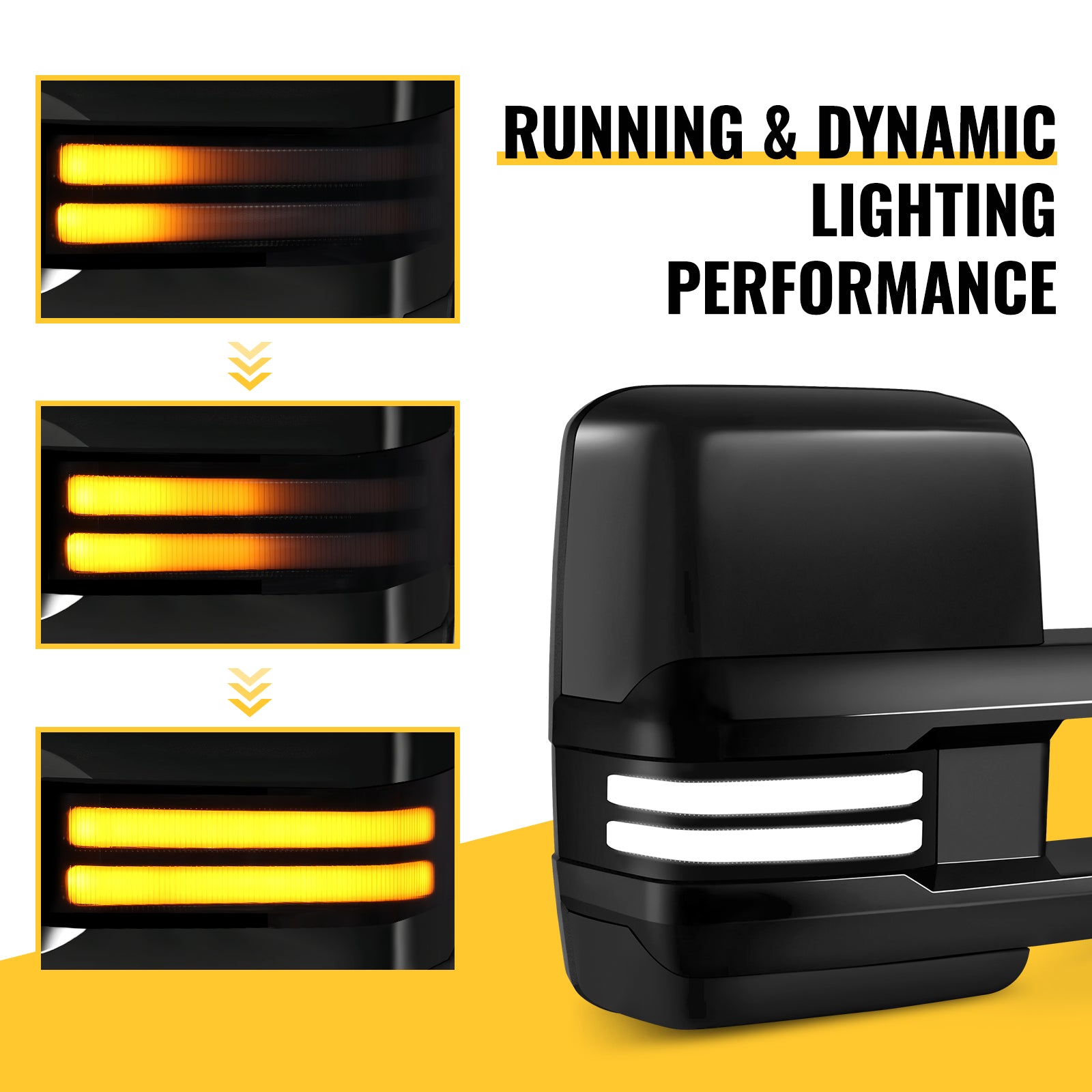 Sanooer Towing Mirror Running & Dynamic Lighting