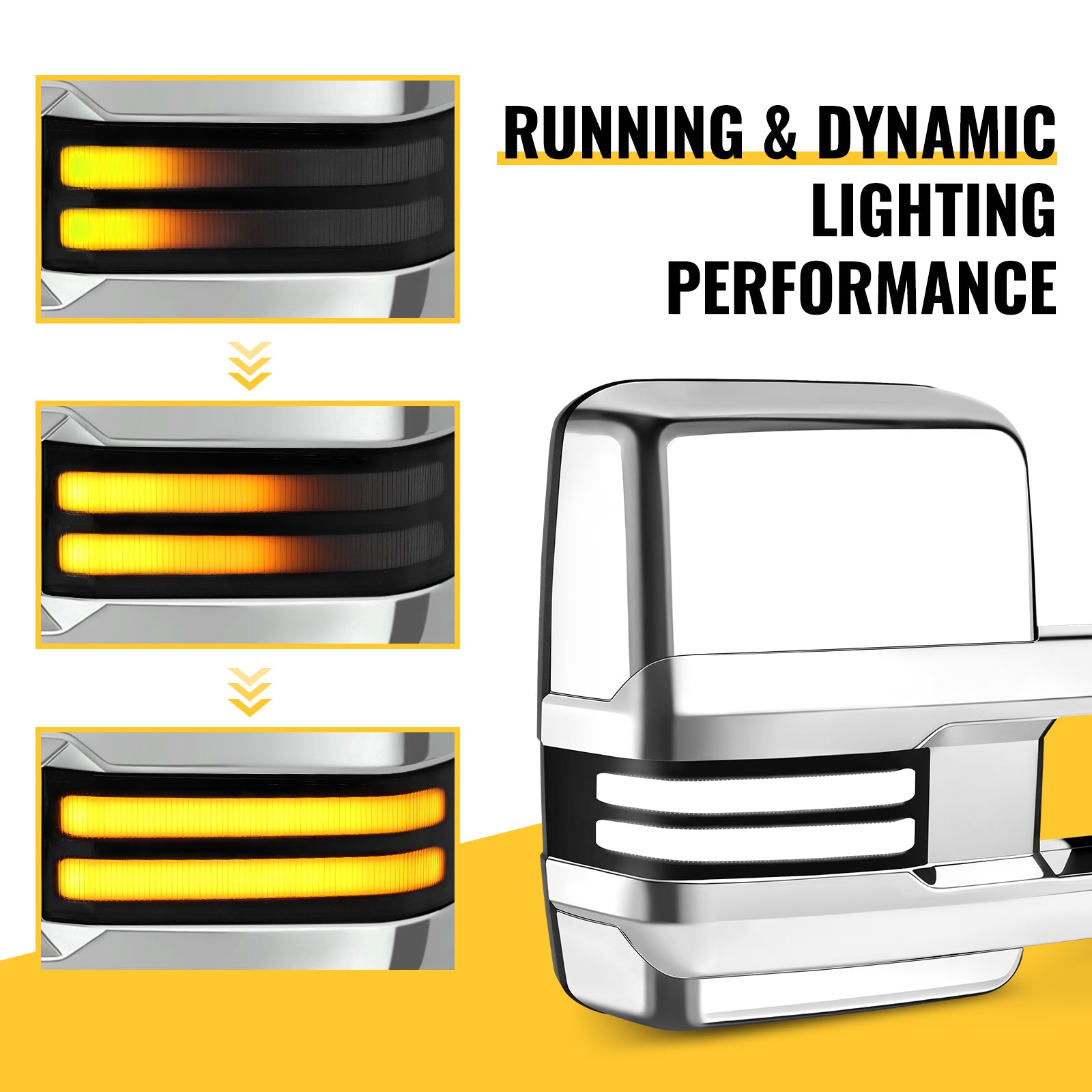 Sanooer Towing Mirror Running & Dynamic Lighting