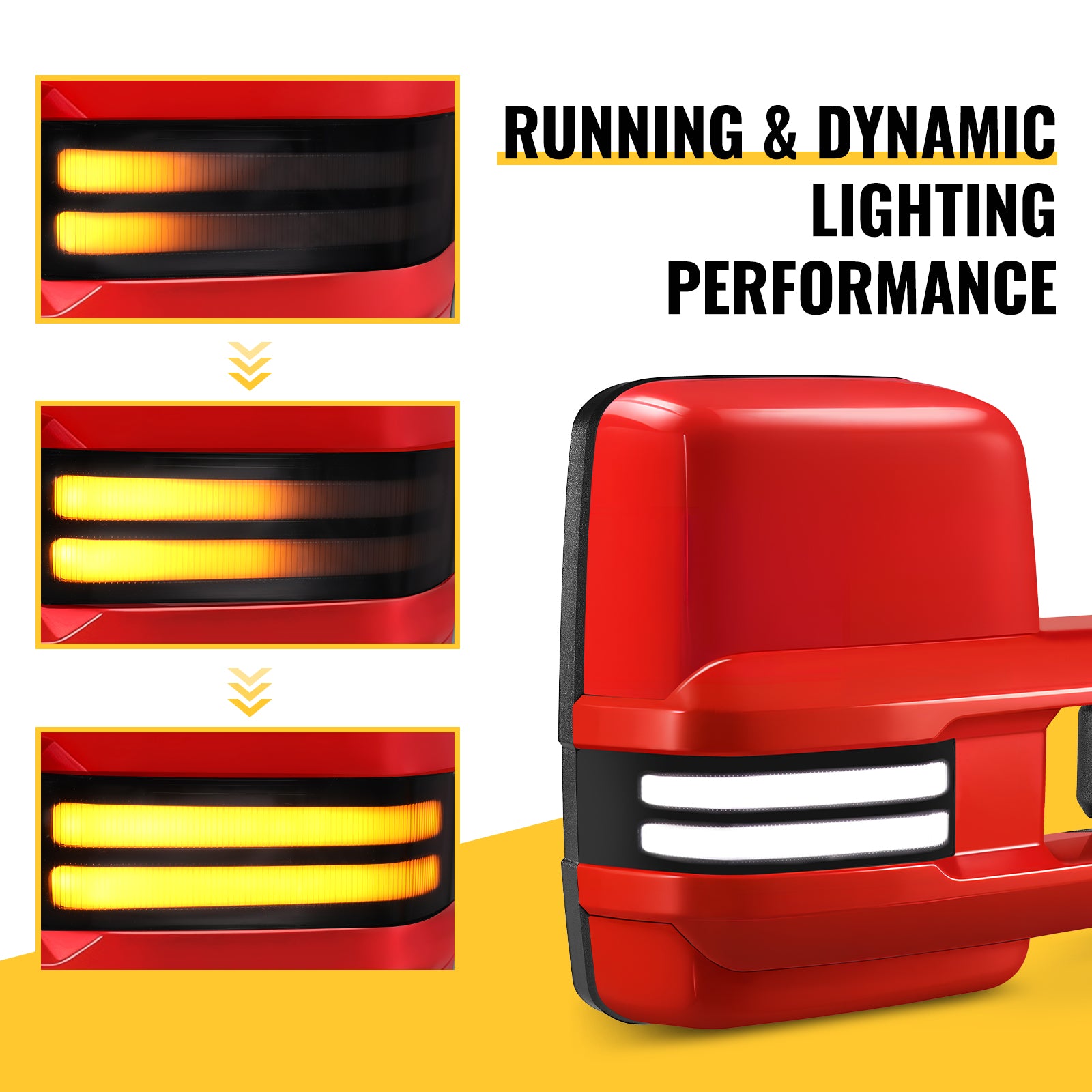Sanooer Towing Mirror Running & Dynamic Lighting