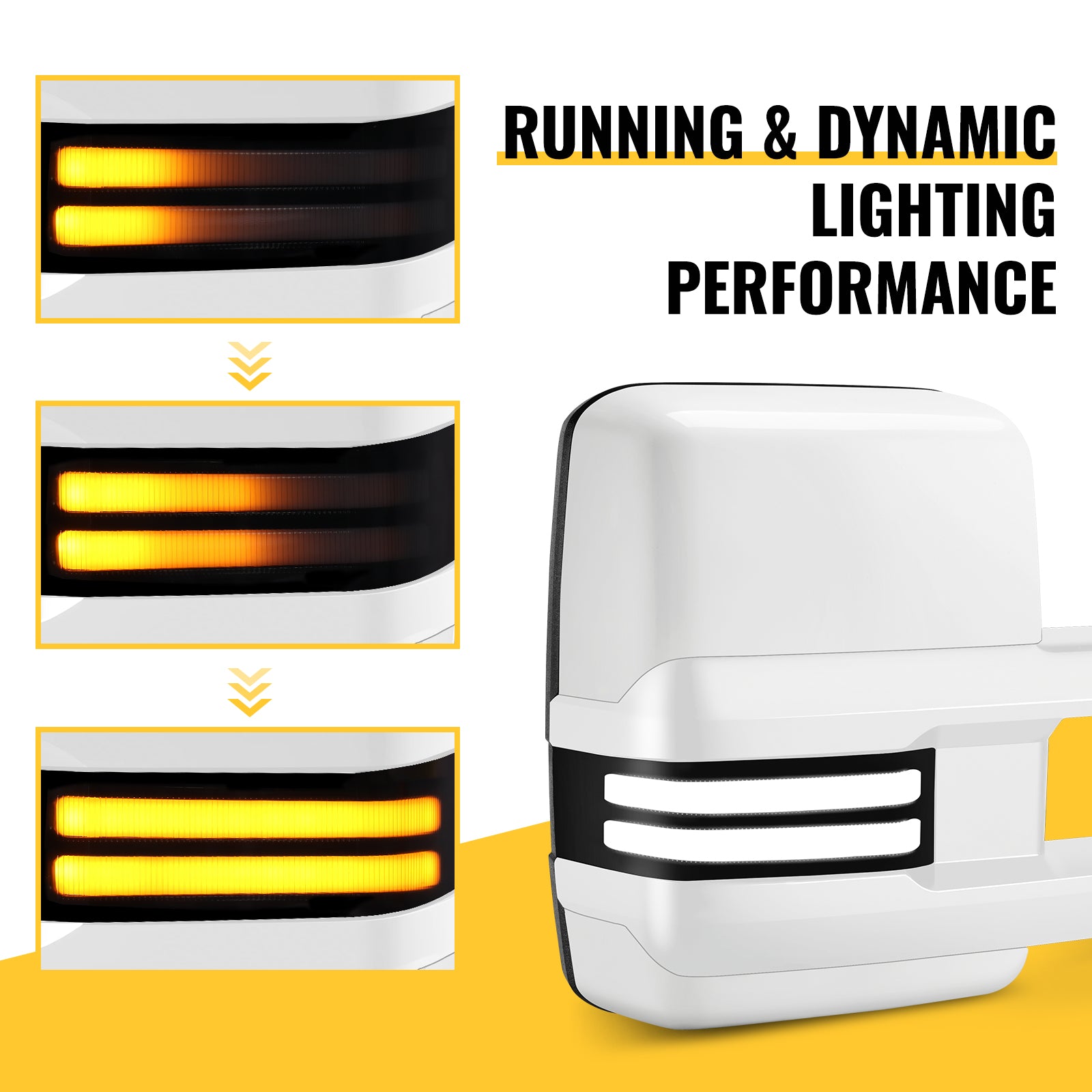 Sanooer Towing Mirror Running & Dynamic Lighting