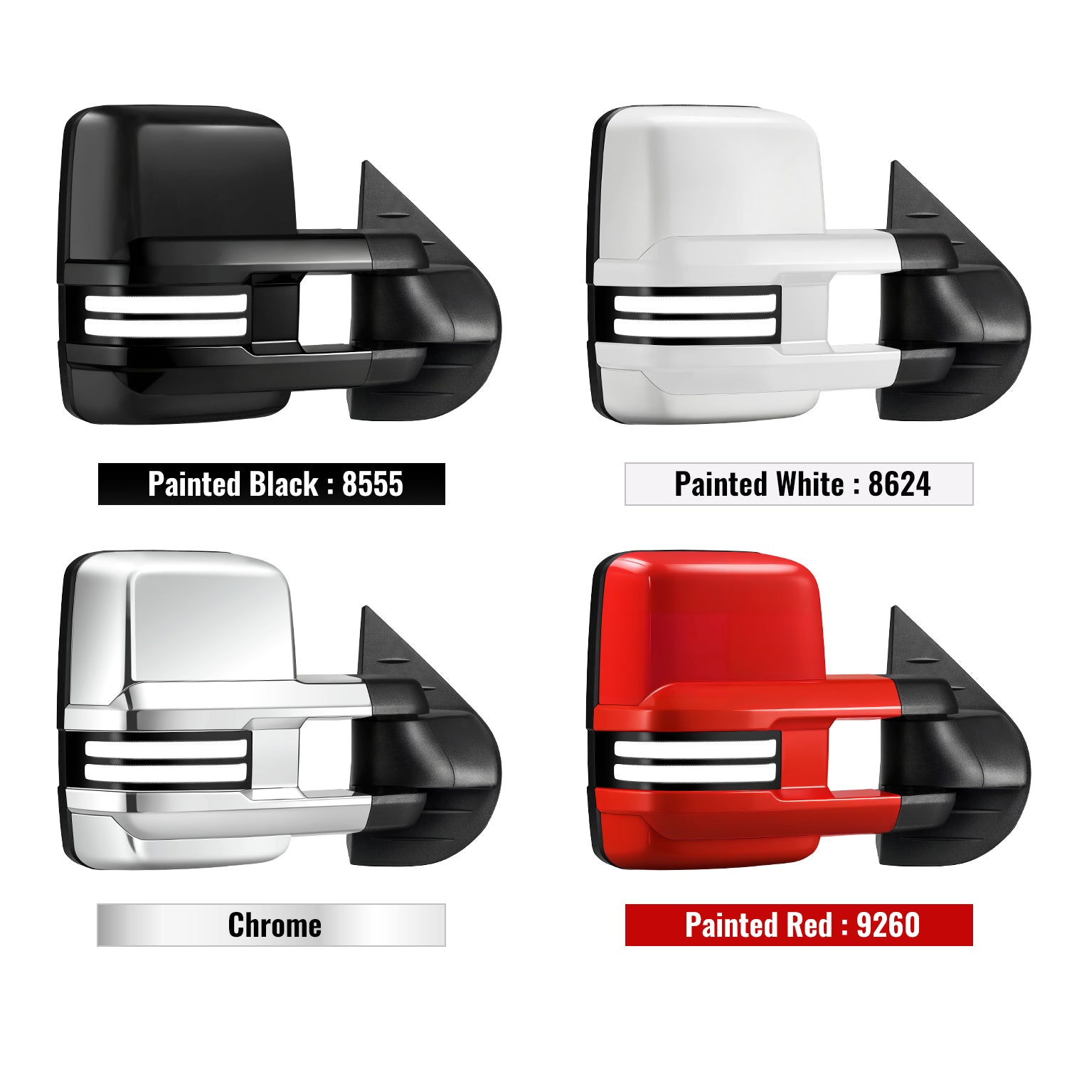 Sanooer Towing Mirror Color Options
