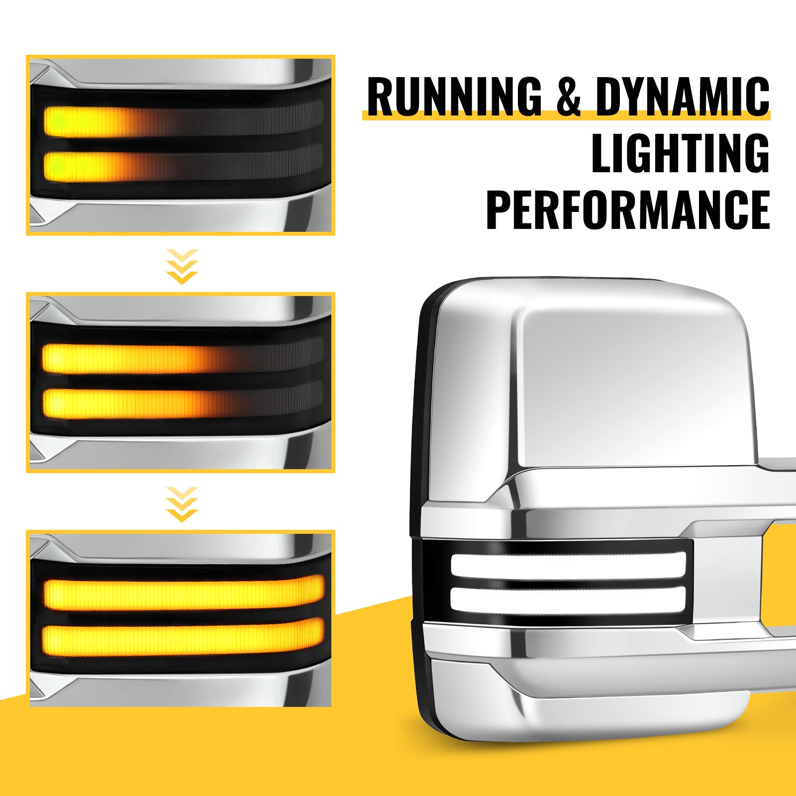 Sanooer Towing Mirror Running & Dynamic Lighting