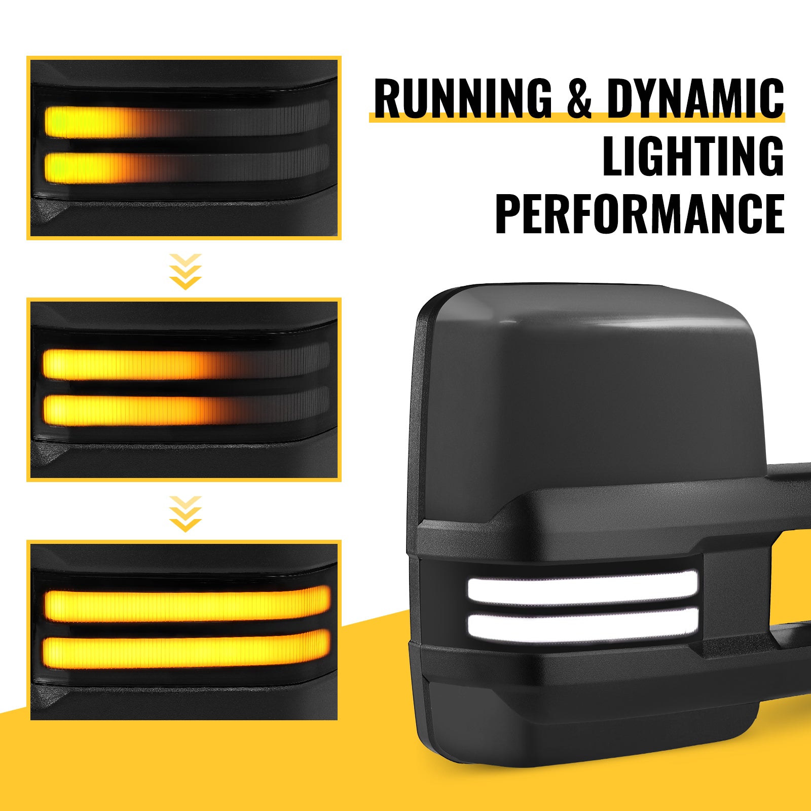sanooer towing mirror Strip Light (Switchback) lighting display system