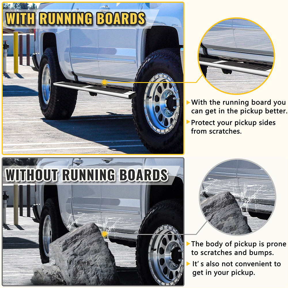 Sanooer-2007-2018-Silverado-Sierra-1500-Crew-Cab-Side-Step-Bars-Running-Boards-on-truck