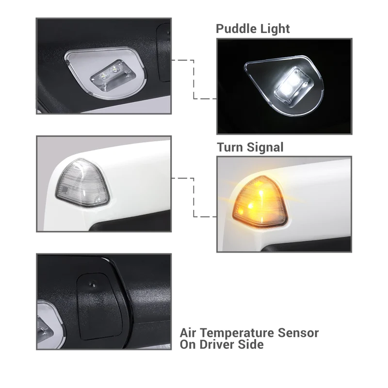 Sanooer-2009-2018-Dodge-RAM-1500-2500-3500-Flip-Up-Custom-Telescopic-Paint-WhiteTowing-Mirror-light
