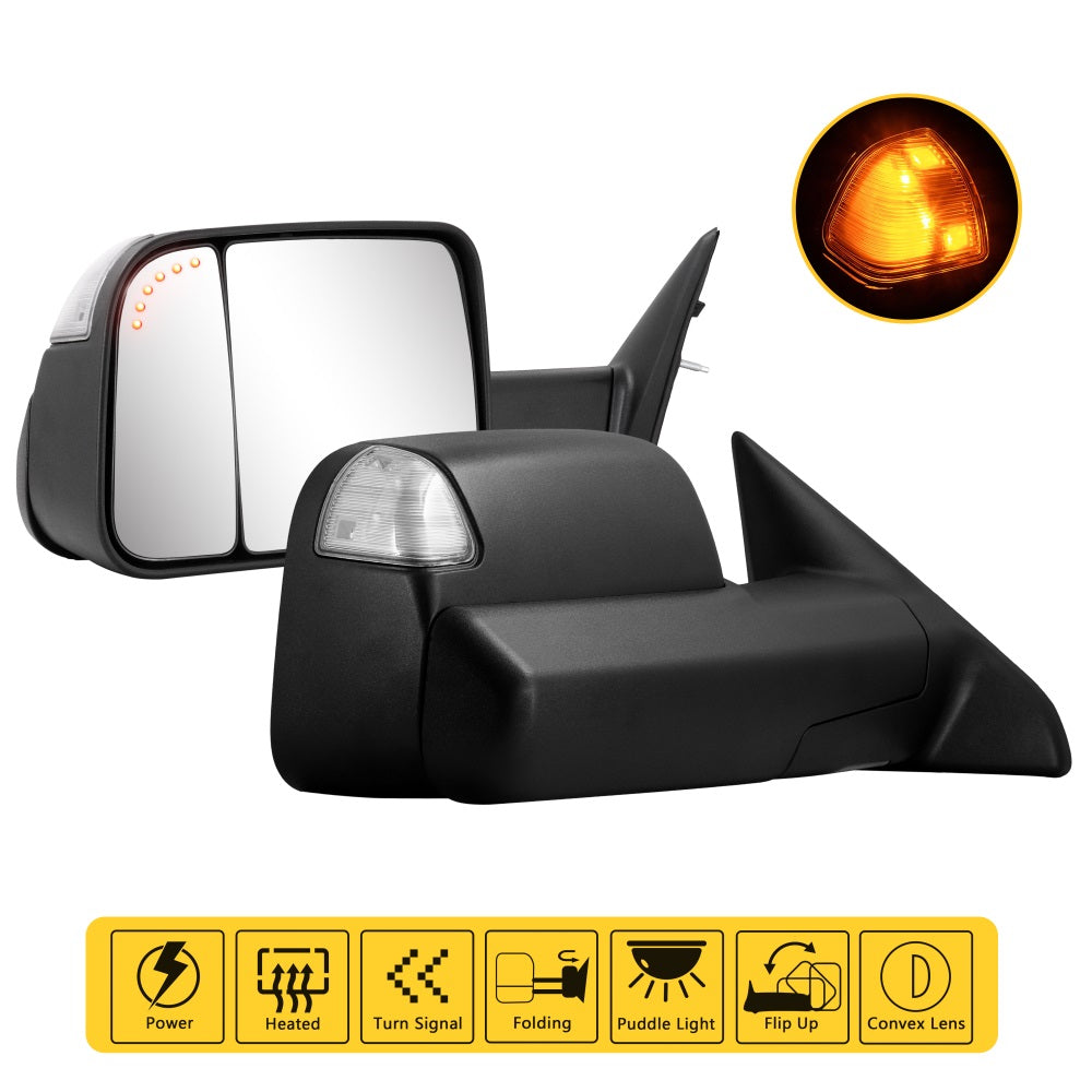 Sanooer-2009-2018-Dodge-RAM-1500-2500-3500-Flip-Up-Custom-Telescopic-Towing-Mirror-features