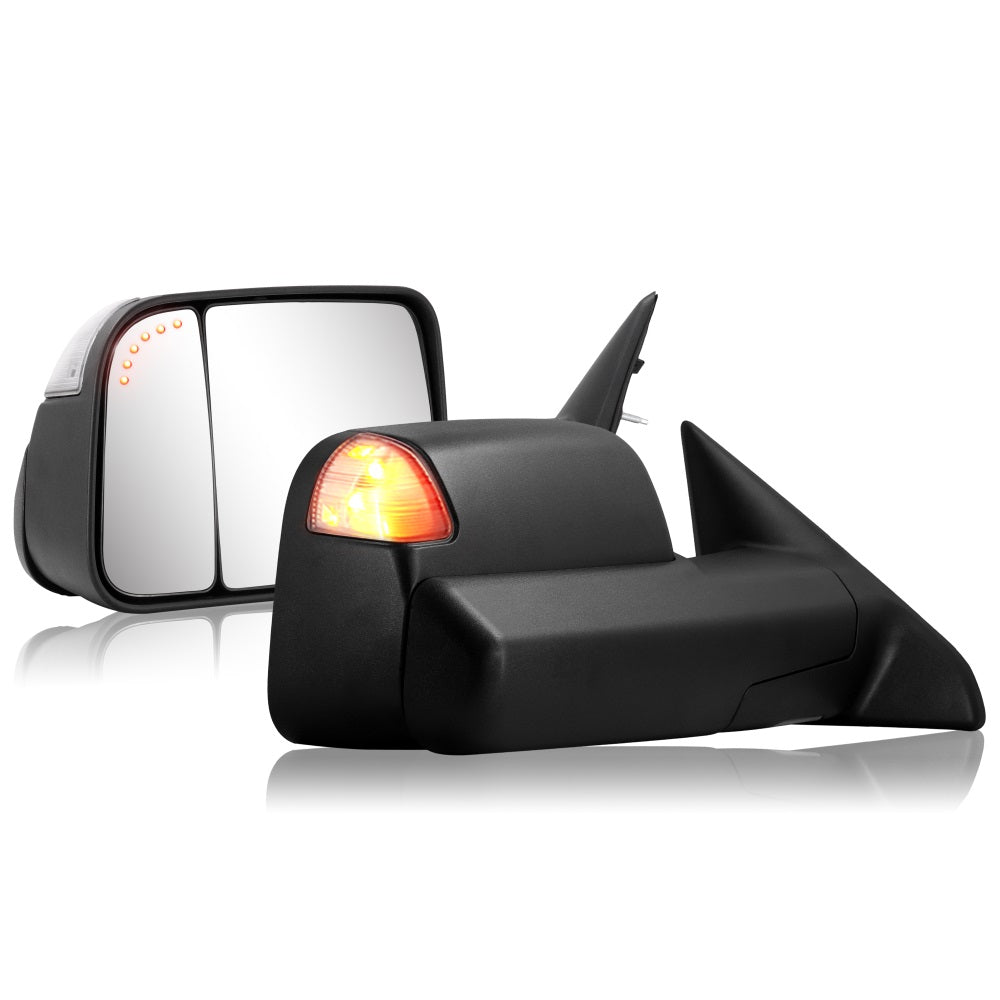 Dr.Chrome Triple Chrome Towing Mirror Arm Cover For 2010-2017 Dodge Ram 1500, 2500, 3500
