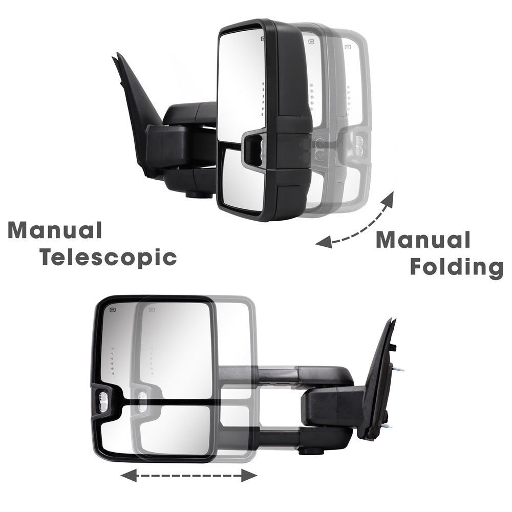 Sanooer-2009-2018-Dodge-Ram-1500-2500-3500-Basic-Towing-Mirrors-Extendable-Telescopic-Multifunction-Smoke-Lens-manual-telescopic-folding