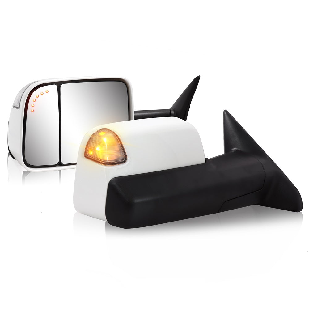 Sanooer-2009-2018-Ram-1500-2010-2018-Ram-2500-3500-Towing-Mirrors-Multfunction-Pair-Set-Painted-White