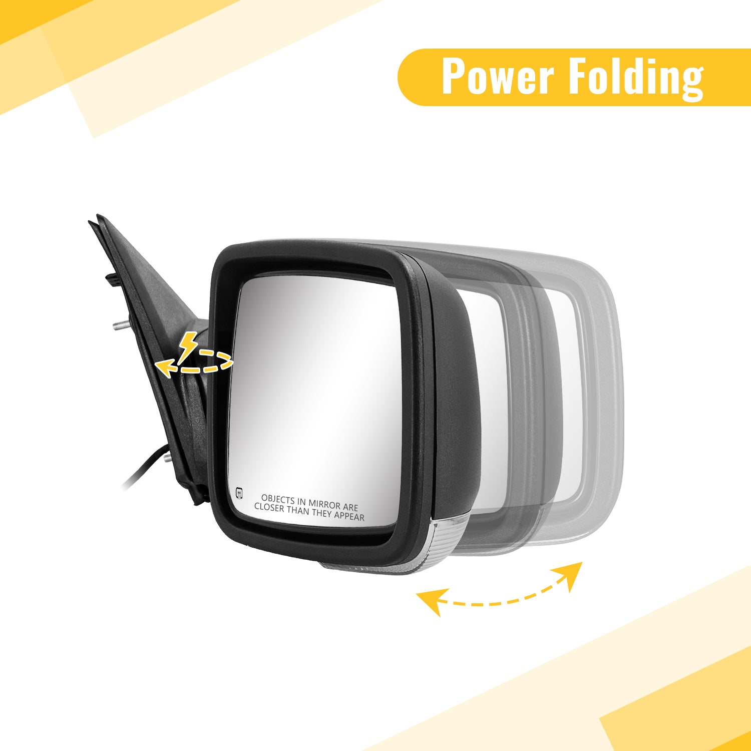 Folding effect of Sanooer Towing Mirror 