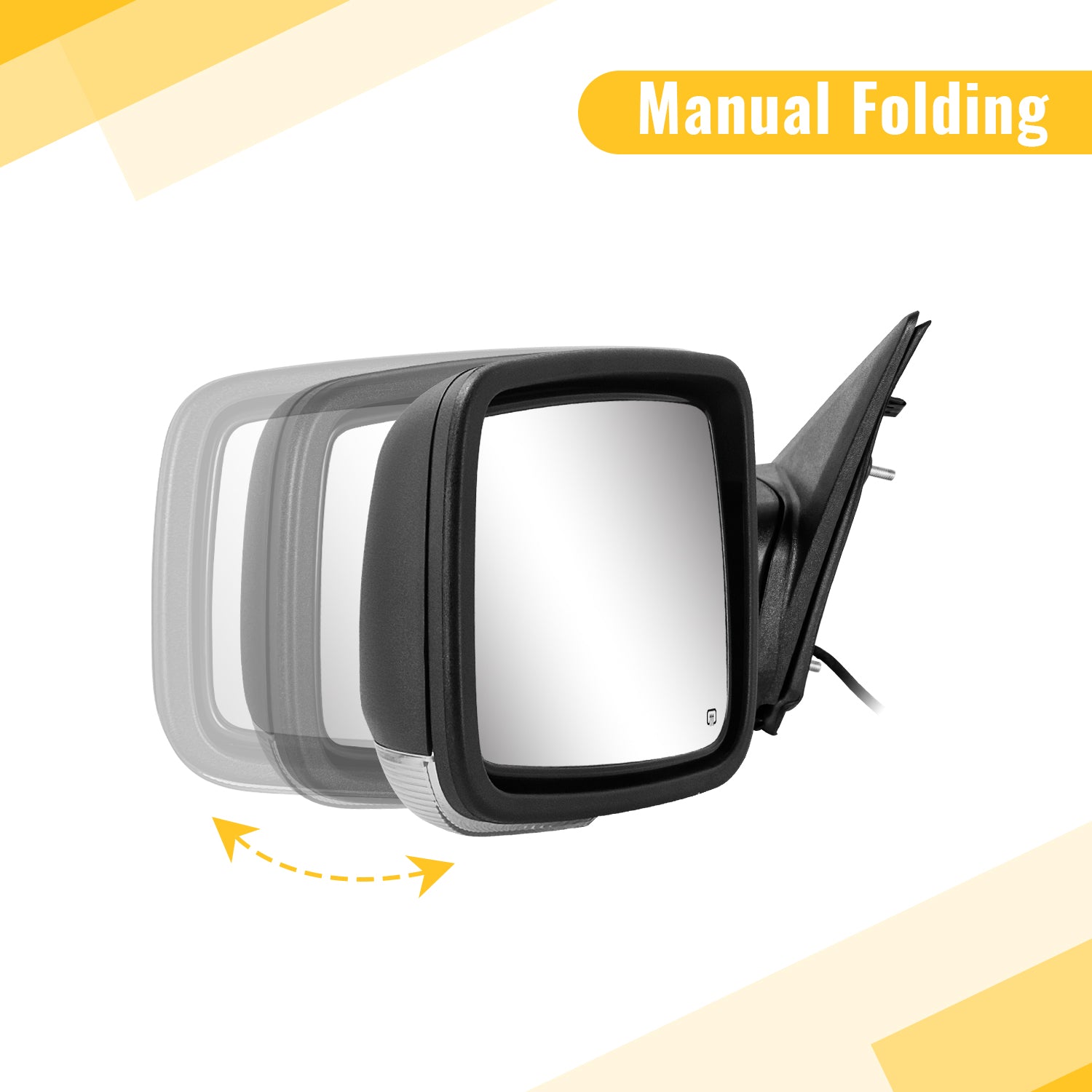 Folding effect of Sanooer Towing Mirror 