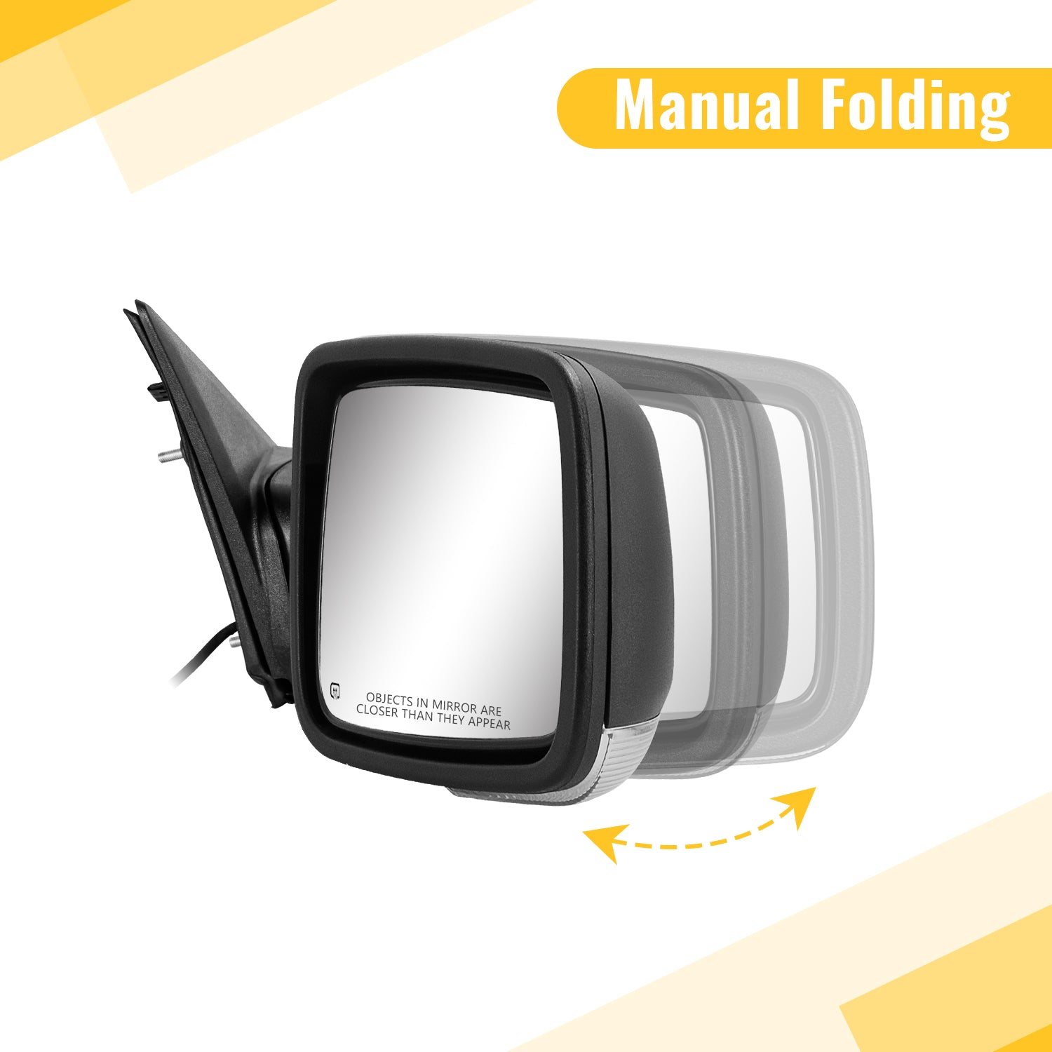 Folding effect of Sanooer Towing Mirror 