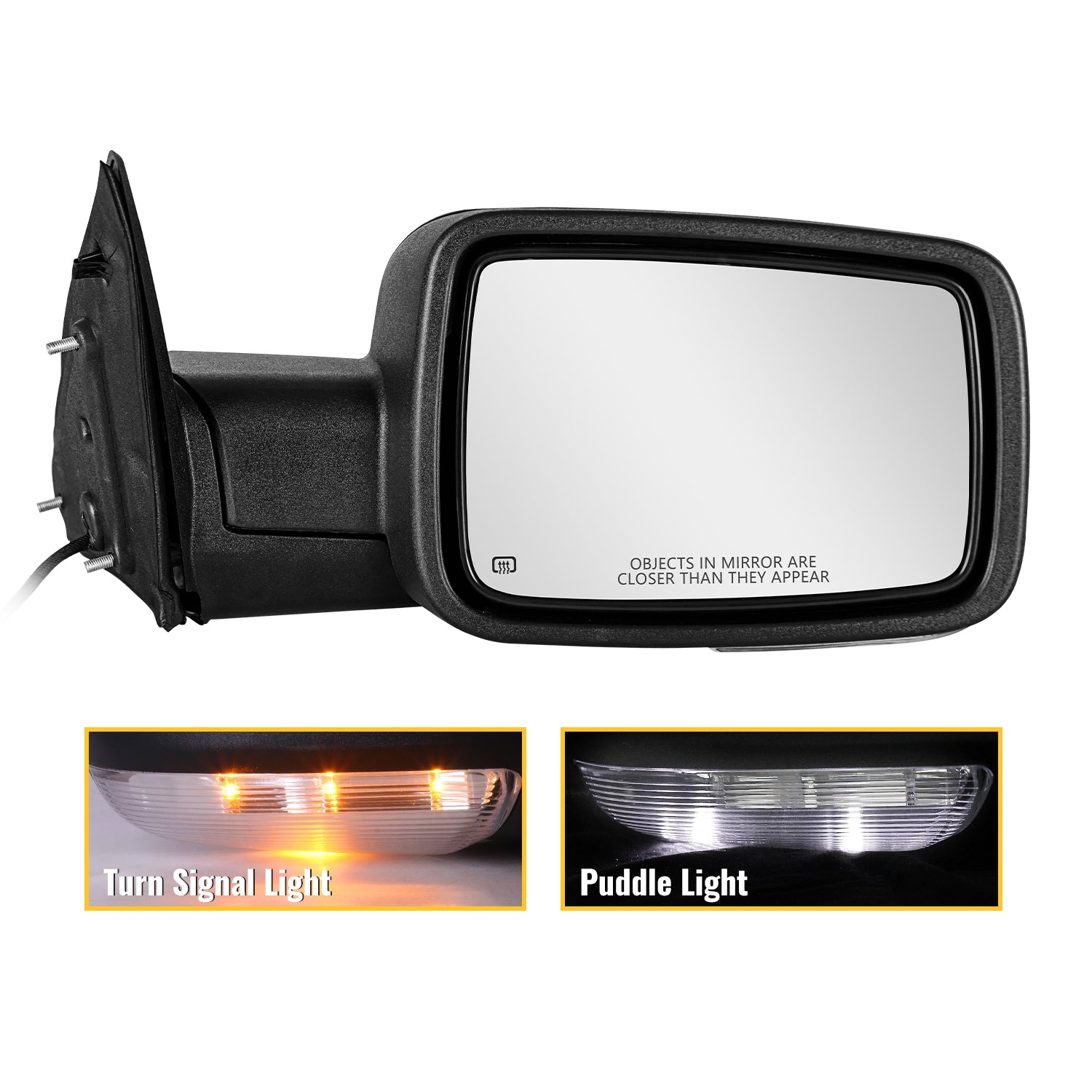 Sanooer 2009-2024 Dodge Ram right Towing Mirror