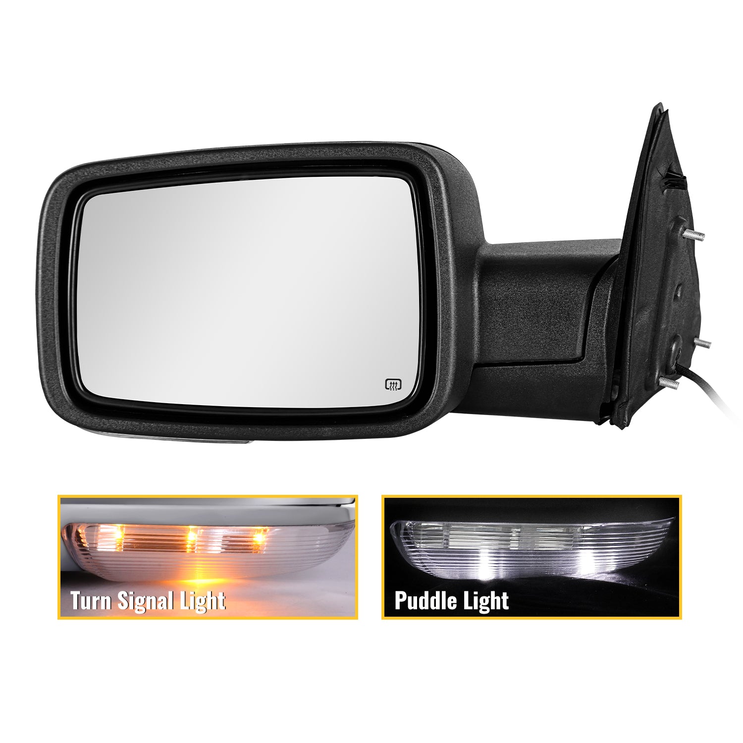 Sanooer 2009-2024 Dodge Ram right chrome Towing Mirror