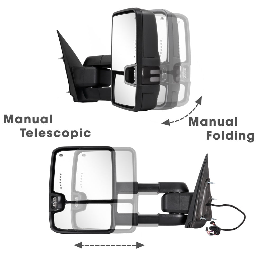 Sanooer-2014-2018-Chevy-Silverado-1500-2500HD-3500-HD-Switchback-Towing-Mirrors-Multifunction-Pair-Set-manual-telescopic-folding