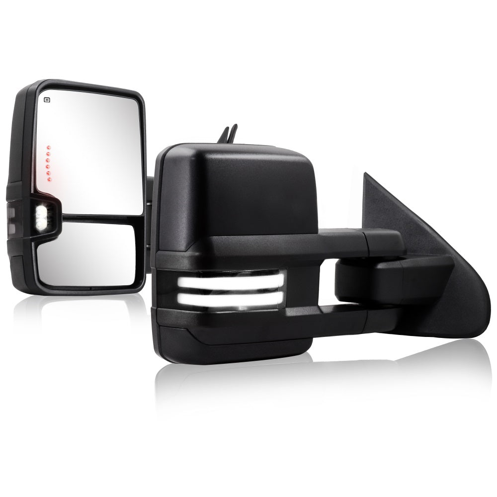 Sanooer-2014-2018-Chevy-Silverado-Extendable-Telescopic-Switchback-Black-Inside-Towing-Mirrors-Multifunction-Pair-Set