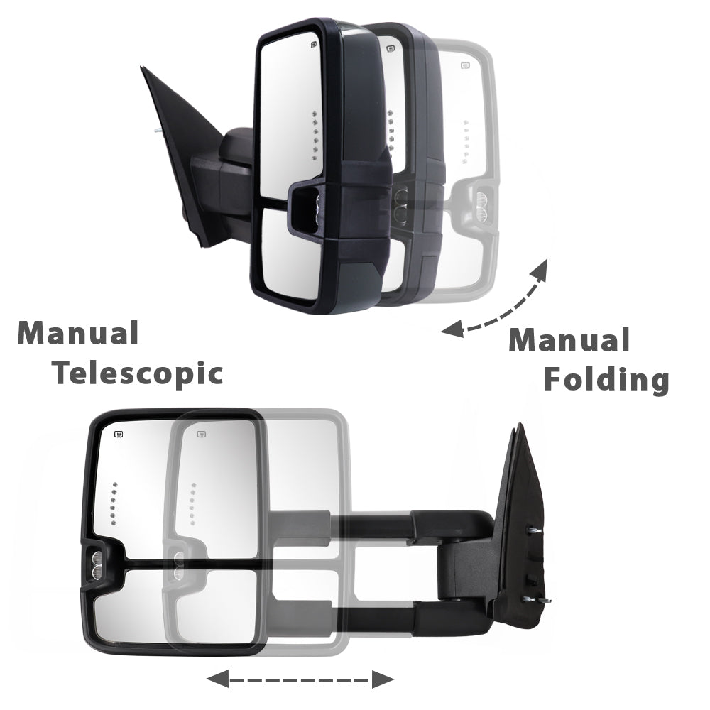 Sanooer-2014-2018-Silverado-Suburban-Avalanche-Tahoe-Sierra-Yukon-Basic-Towing-Mirrors-Multifunction-Pair-Set-Metal-Iridium-Painted-manual-telescopic-folding