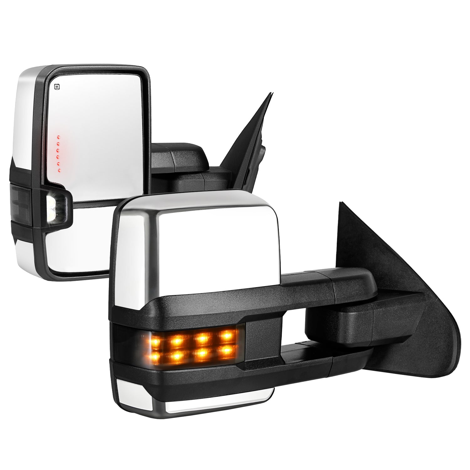 Sanooer 2014-2019 Chevy Silverado GMC Sierra Chrome Towing Mirrors