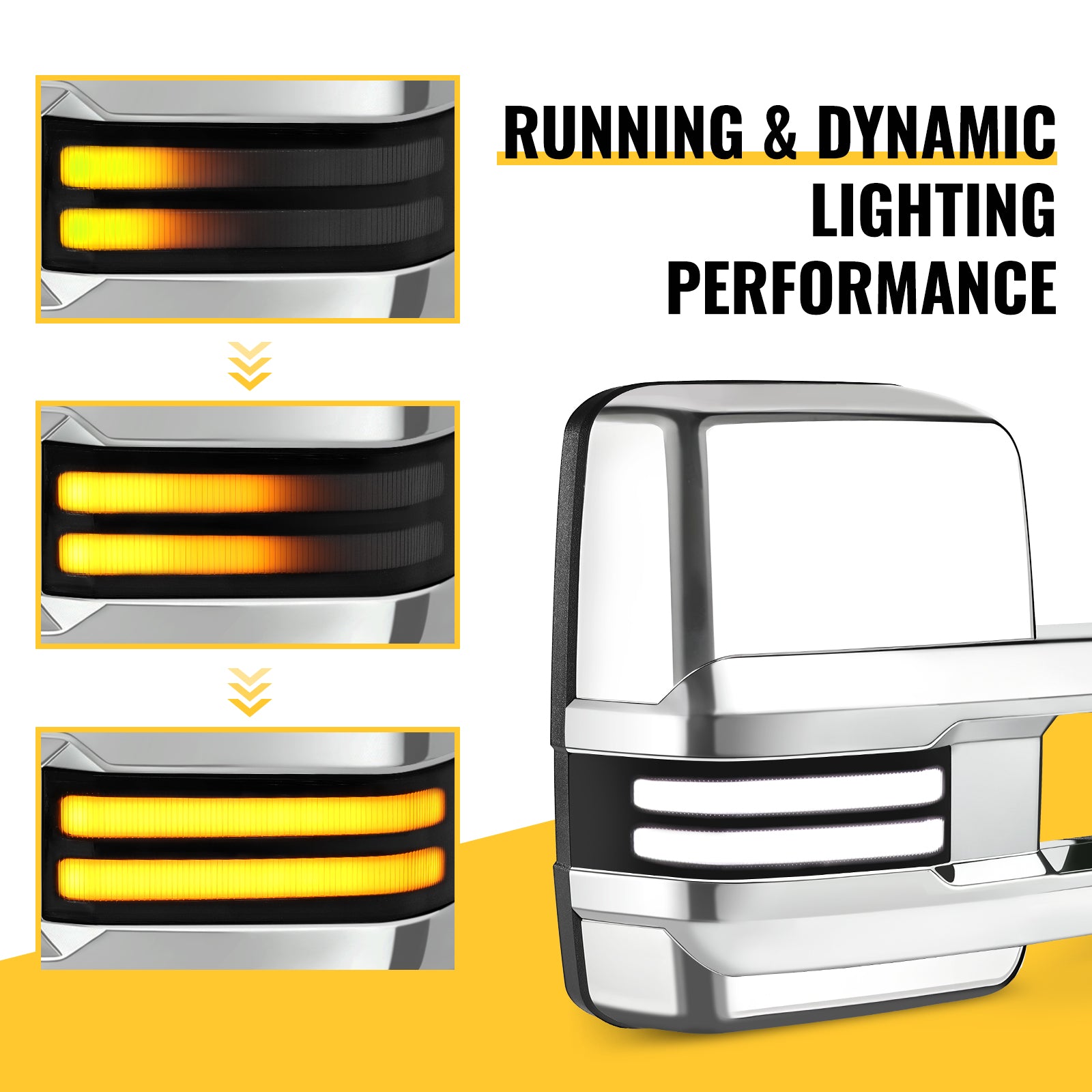 Sanooer Towing Mirror Running & Dynamic Lighting