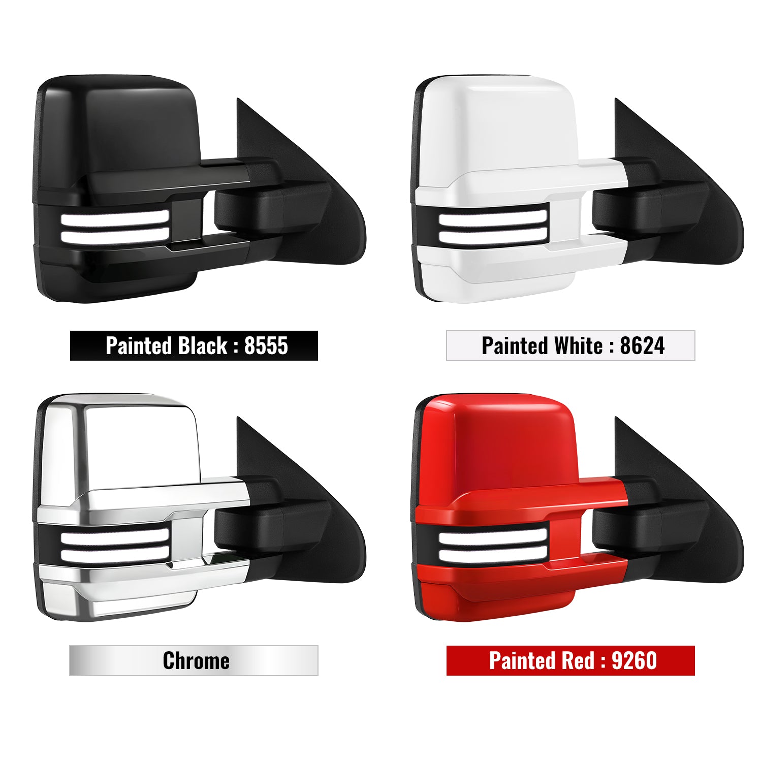 Sanooer Towing Mirror Color Options