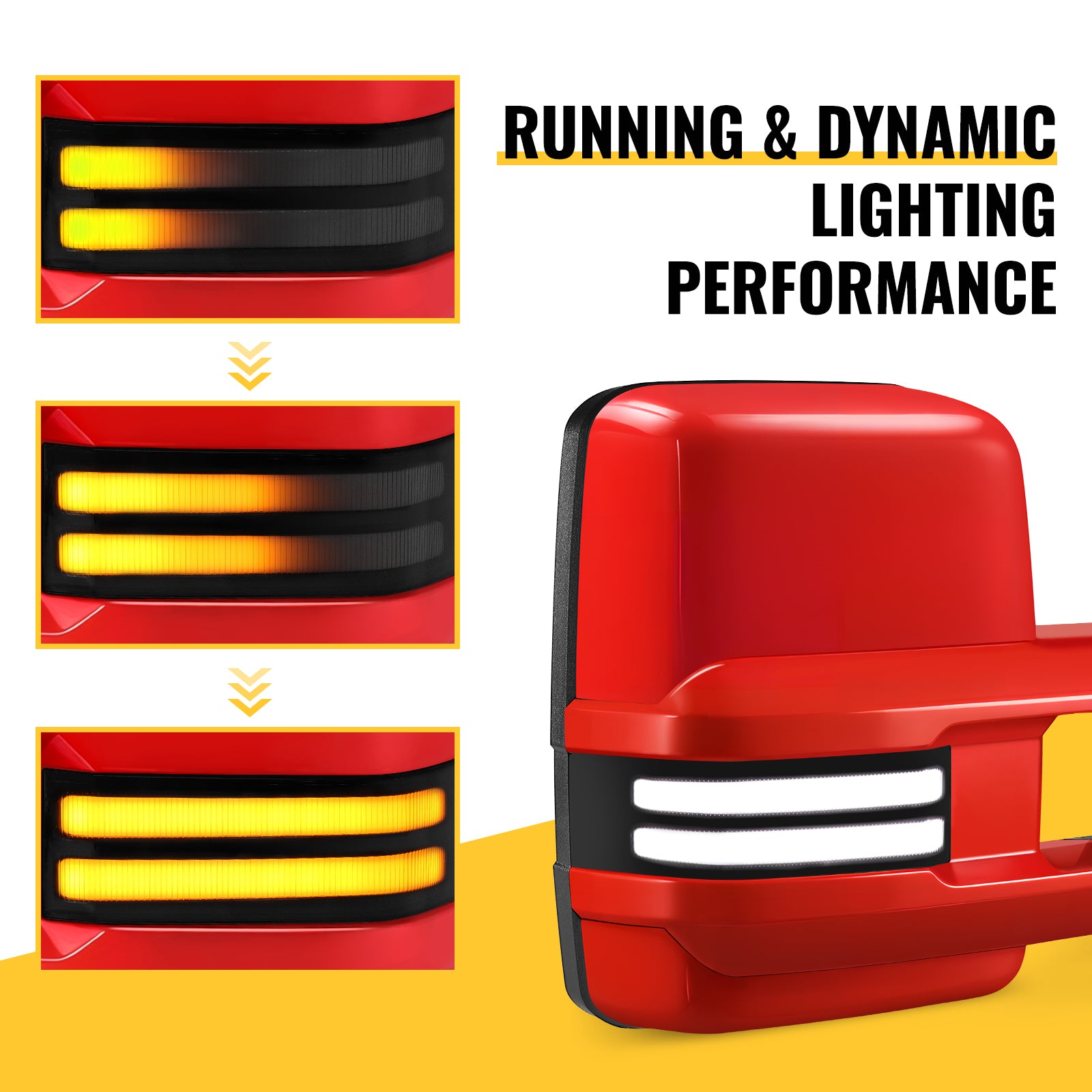 Sanooer Towing Mirror Running & Dynamic Lighting