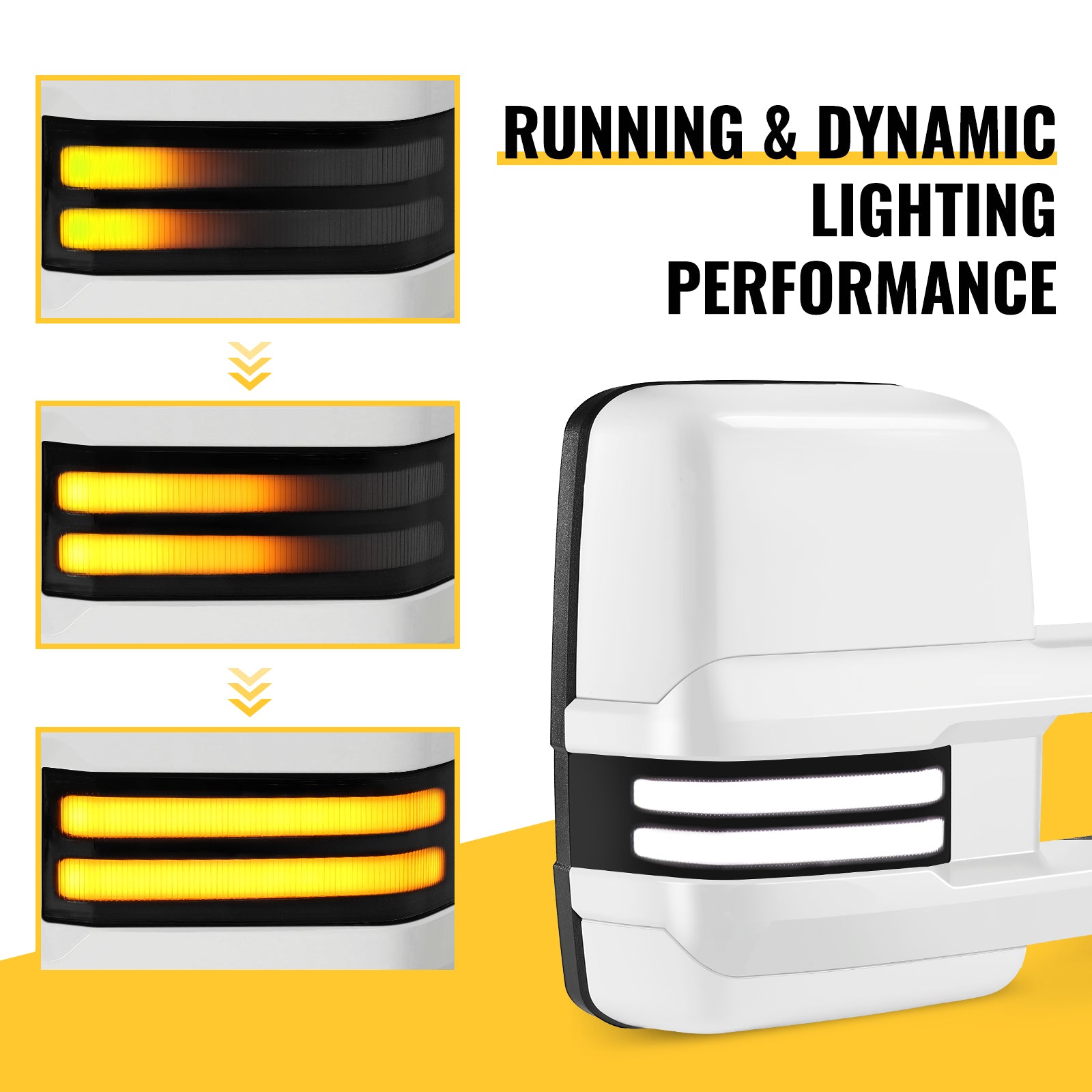 Sanooer Towing Mirror Running & Dynamic Lighting