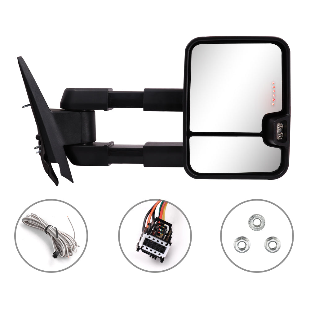 Sanooer-Basic-Towing-Mirror-2007-New-body-2013-Chevy-Silverado-GMC-Sierra-Metal-Iridium-Painted-accessories