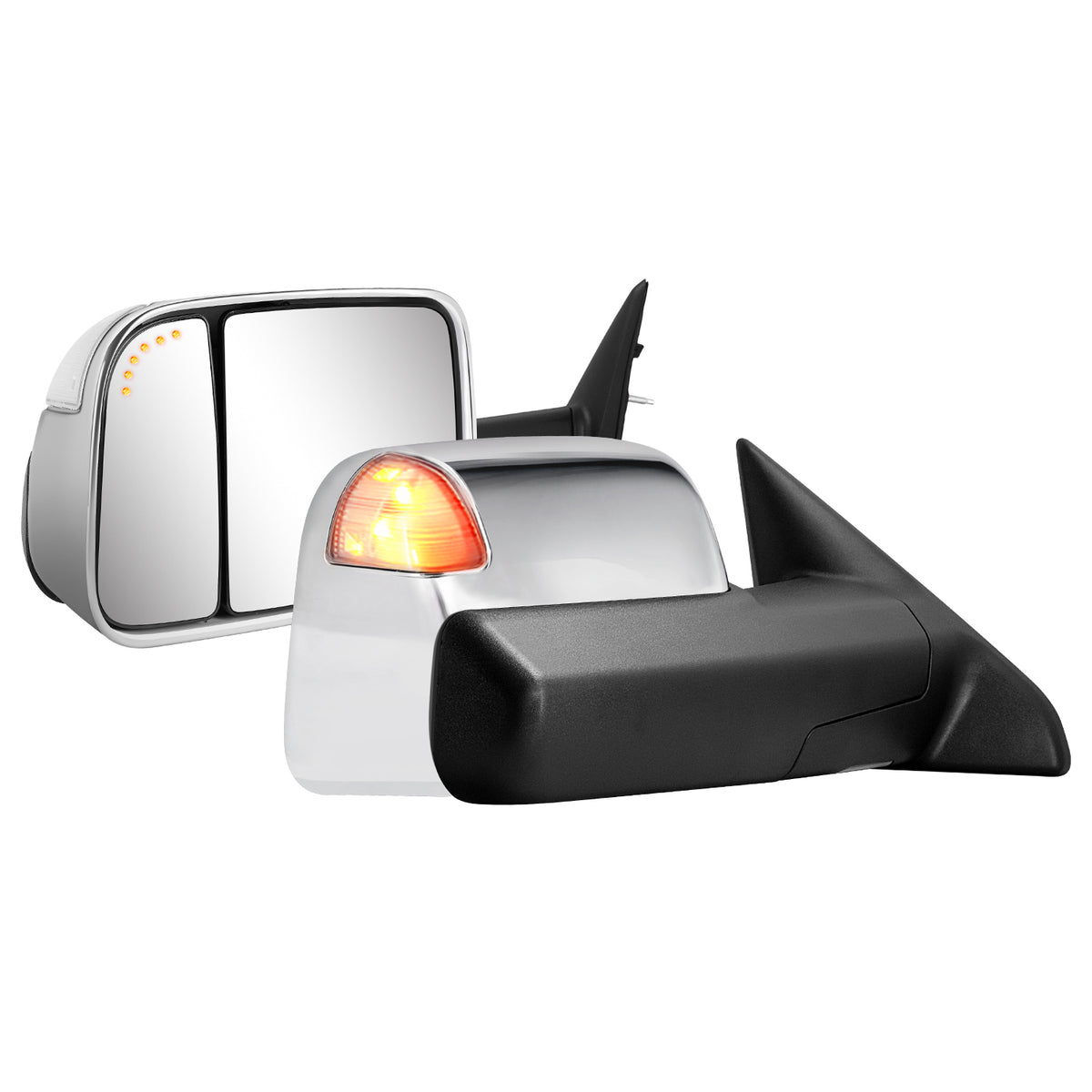 Sanooer Filp up Tow Mirrors for 2009-2018 Dodge Ram 1500 & 2500 3500-Chrome