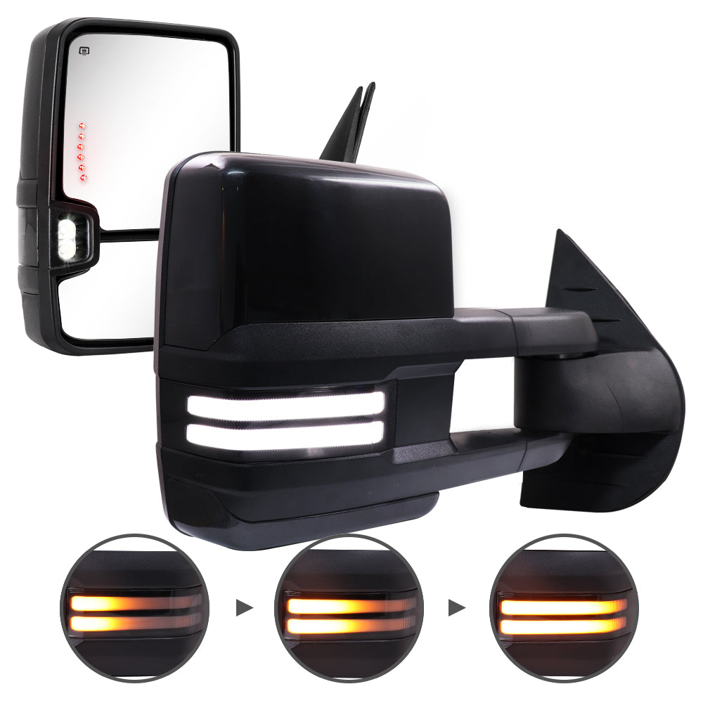 Sanooer-Switchback-Towing-Mirror-2007-New-body-2013-Chevy-Silverado-GMC-Sierra-Metal-Iridium-Painted-Switchback-Light