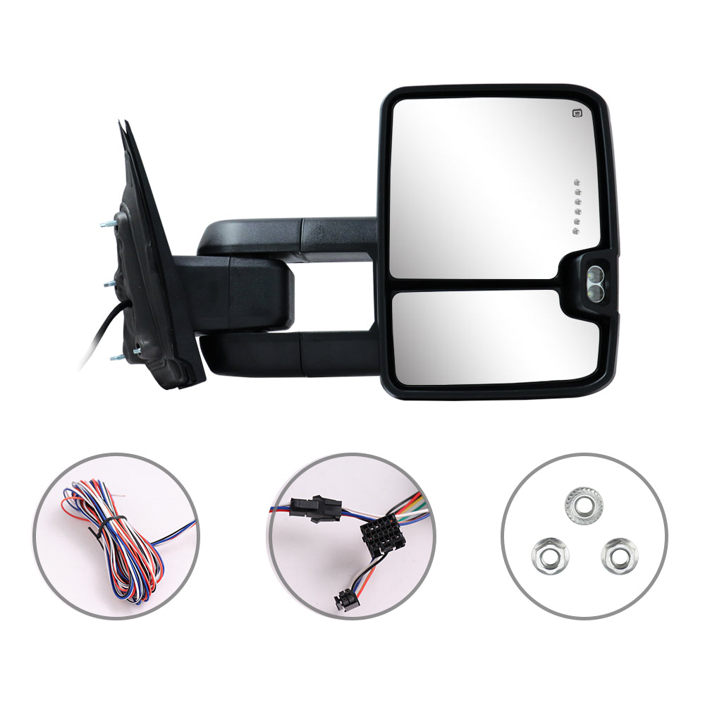 Sanooer-Switchback-Towing-Mirror-2014-2018-CHEVY-Silverado-GMC-Sierra-Blue-Painted-accessories
